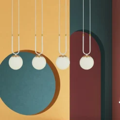 Sklep Kaja Elegancka, prosta lampa wisząca nad stół 1115/4 GLAM | Kaja biały Shop