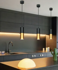 Sklep Kaja Elegancka tuba wisząca, idealna do kuchni 31-77677 z serii TUBA | Kaja czarny Outlet