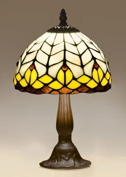 Sklep Kaja Elegancka, witrażowa lampka stołowa K-G121551 SARGAN | Kaja* Lampki Stołowe Retro
