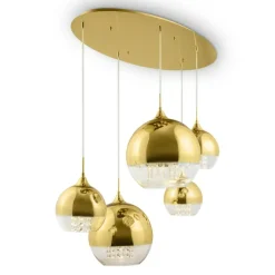 Sklep Kaja Elegancka, złota lampa z kulami P140-PL-170-5-G FERMI | Kaja złoty Online