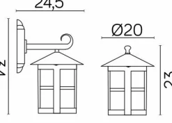 Sklep Kaja Elegancki, elewacyjny kinkiet, na taras K 3012/1/TD z serii CORDOBA | Kaja Oświe* Kinkiety Ogrodowe