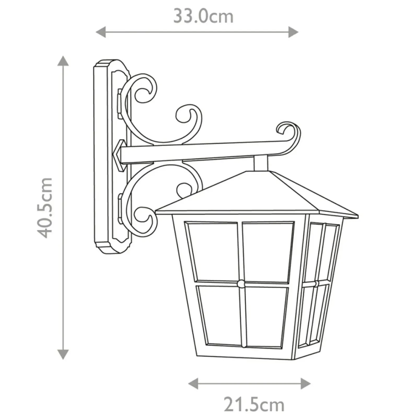 Sklep Kaja Elegancki kinkiet naścienny, IP43 BL52M-BLACK z serii CANTERBURY* Kinkiety Ogrodowe
