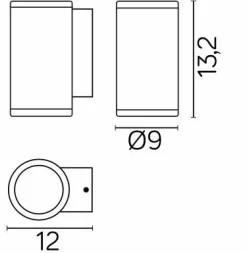 Sklep Kaja Elewacyjny kinkiet na GU10, ochrona IP54 M1456 DG z serii ADELA | Kaja Oświetlen* Kinkiety Ogrodowe