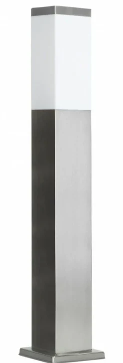 Sklep Kaja Estetyczna lampa ogrodowa, stalowa SS802-650 z serii INOX KWADRAT | Kaja Oświetl* Lampy Ogrodowe Stojące