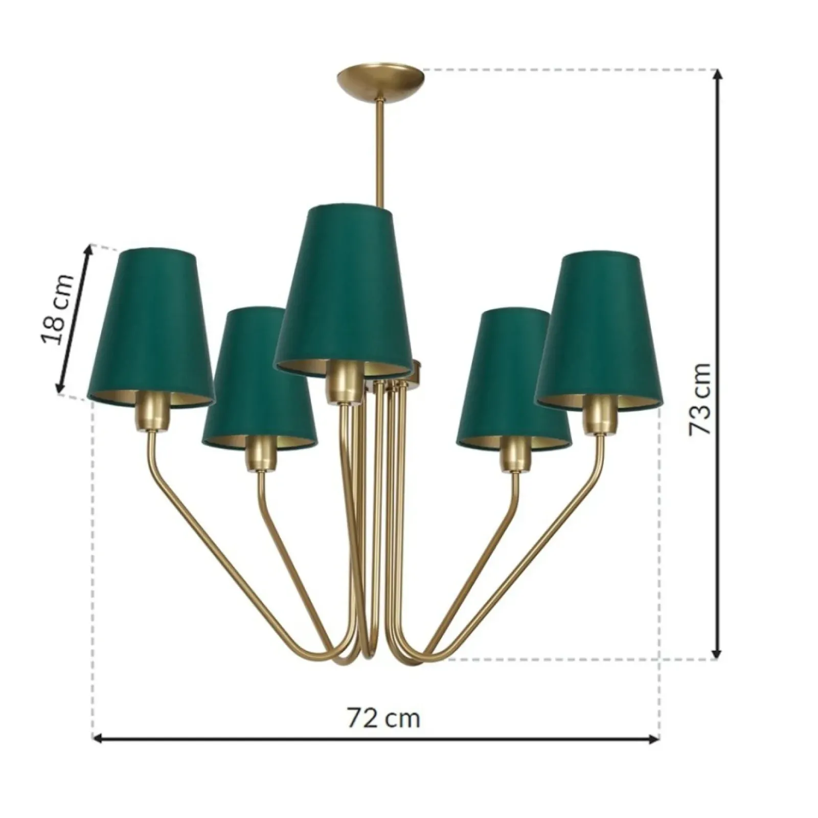 Sklep Kaja Estetyczna lampa sufitowa w zielonym kolorze MLP4908 z serii VICTORIA | Kaja Ośw New