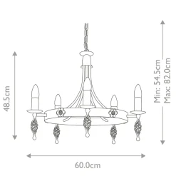 Sklep Kaja Estetyczna lampa wisząca na 5 żarówek BY5-BLACK z serii BELFRY* Randole Tradycyjne