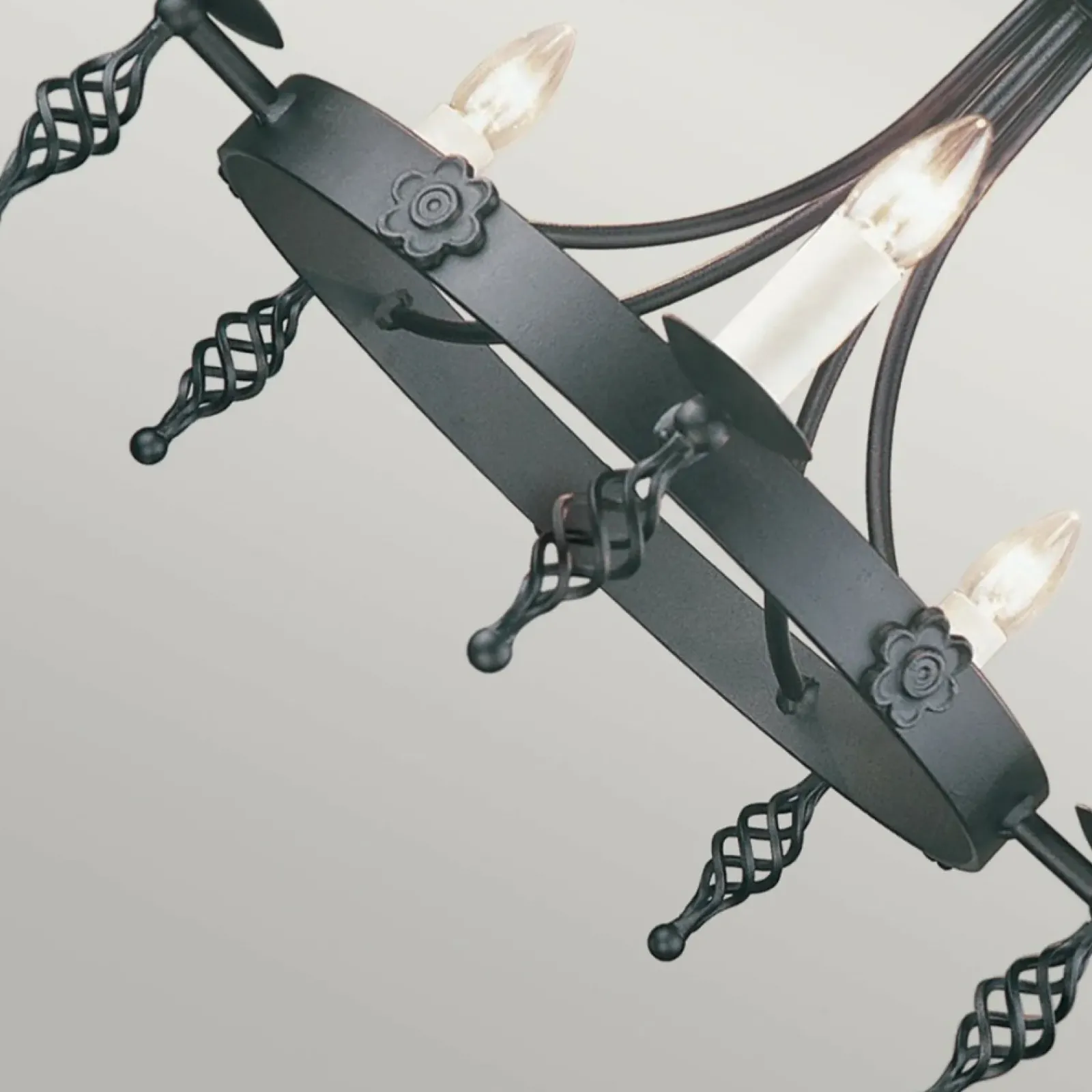 Sklep Kaja Estetyczna lampa wisząca na 5 żarówek BY5-BLACK z serii BELFRY* Randole Tradycyjne