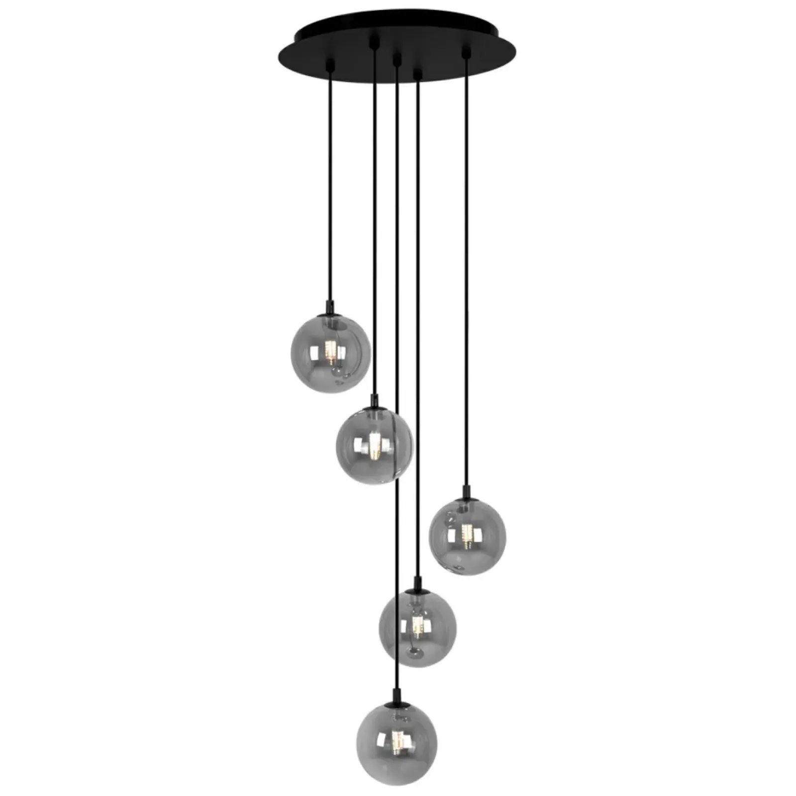Sklep Kaja Estetyczna lampa wisząca z grafitowymi kloszami K-5556 z serii DO Online