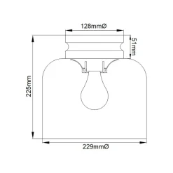 Sklep Kaja Estetyczny plafon, lampa sufitowa FE-HOUNSLOW-F-BB z serii HOUNSLOW* Plafony Klasyczne