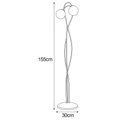 Sklep Kaja Fantazyjna lampa podłogowa z kloszami K-5129 z serii FLORO | Kaja* Lampy Podłogowe