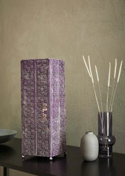 Sklep Kaja Fioletowa lampka stołowa jako ozdoba salonu 108224 | Kaja Oświetlenie* Tradycyjne Lampki Stołowe