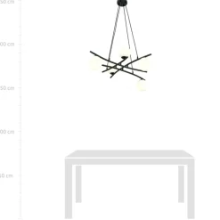Sklep Kaja Futurystyczna lampa, czarna podstawa, białe klosze 1201/5 z serii ESSA czarny Cheap