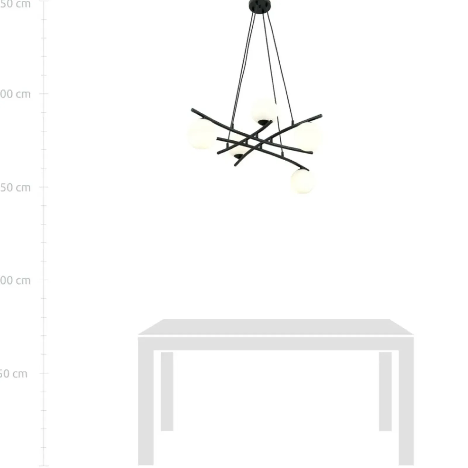 Sklep Kaja Futurystyczna lampa, czarna podstawa, białe klosze 1201/5 z serii ESSA czarny Cheap