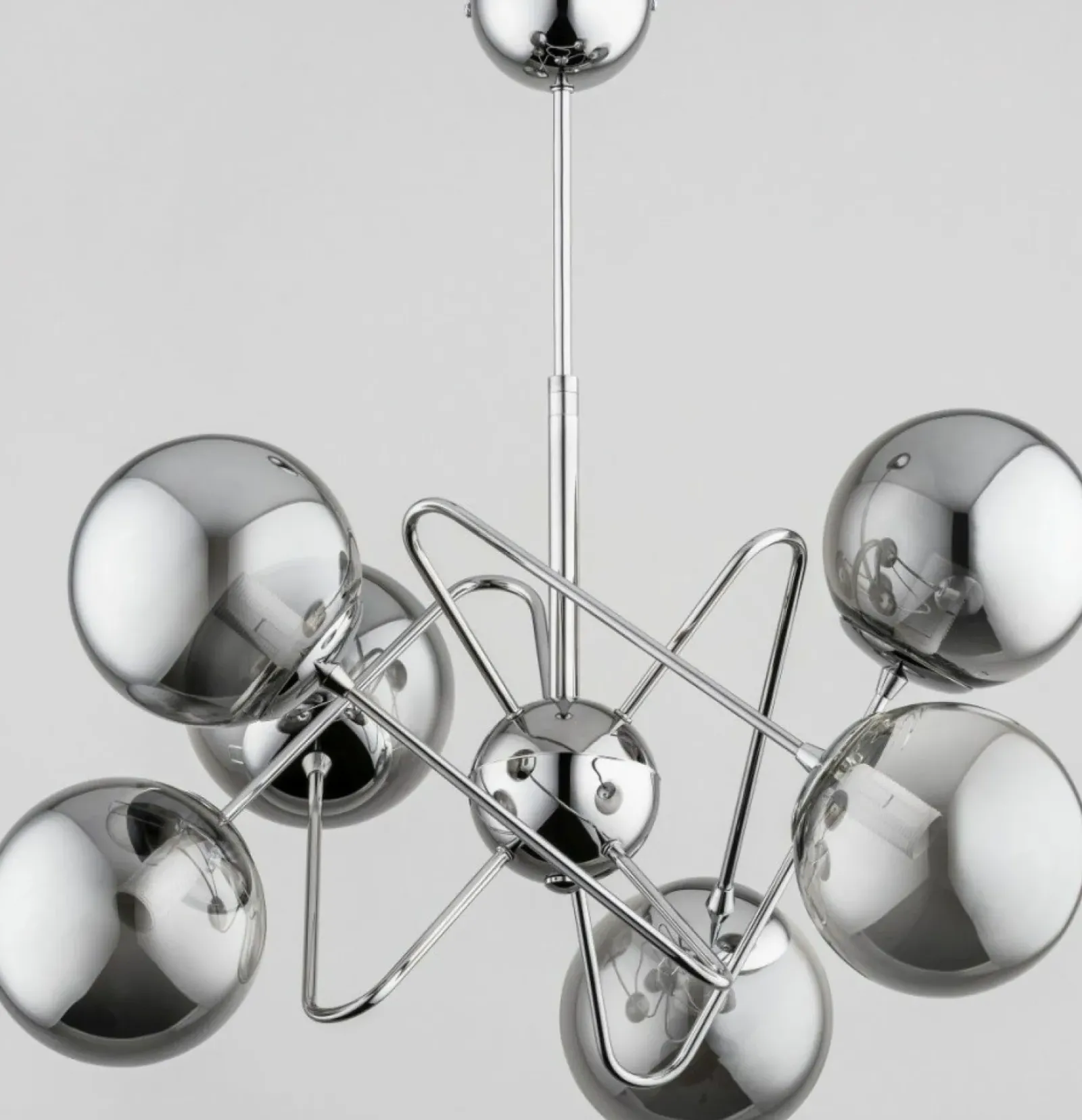 Sklep Kaja Futurystyczna lampa sufitowa w chromie, 6 kloszy AL 63094 | Kaja Shop