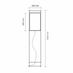Sklep Kaja Geometryczna, abażurowa lampa - czarny 190cm ANT 9030 PAA | Kaja* Lampy Podłogowe Z Abażurem