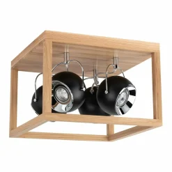 Sklep Kaja Geometryczna, dębowa lampa sufitowa ze spotami 5224474 ROY | Kaja Sale
