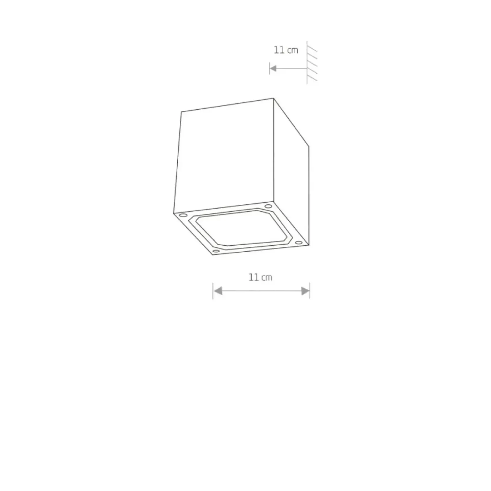 Sklep Kaja Geometryczna, elewacyjna lampa ścienna 4443 KHUMBU | Kaja Oświetlenie* Kinkiety Ogrodowe
