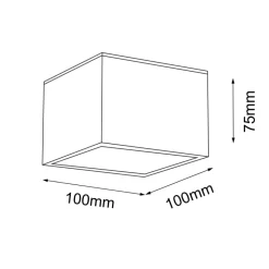Sklep Kaja Geometryczna kostka downlight do korytarza ANT 1175 SUWA | Kaja* Plafony Klasyczne|Plafony Nowoczesne