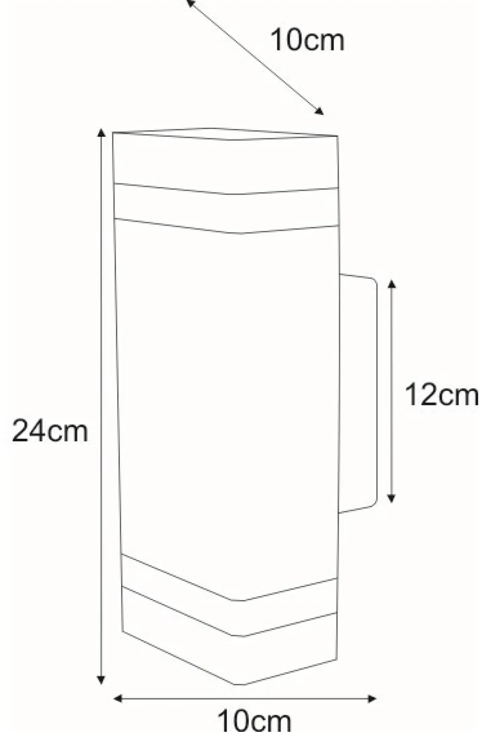 Sklep Kaja Geometryczna lampa elewacyjna 2xGU10 K-8016B-G TAYA | Kaja Oświetlenie* Kinkiety Ogrodowe|Kinkiety Zewnętrzne Na Elewacje