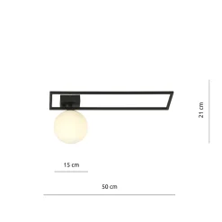 Sklep Kaja Geometryczna lampa sufitowa z białym kloszem 1130/1B IMAGO | Kaja* Plafony Nowoczesne