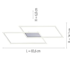 Sklep Kaja Geometryczna lampa sufitowa LED 8193-55 z serii INIGO | Kaja szary Online