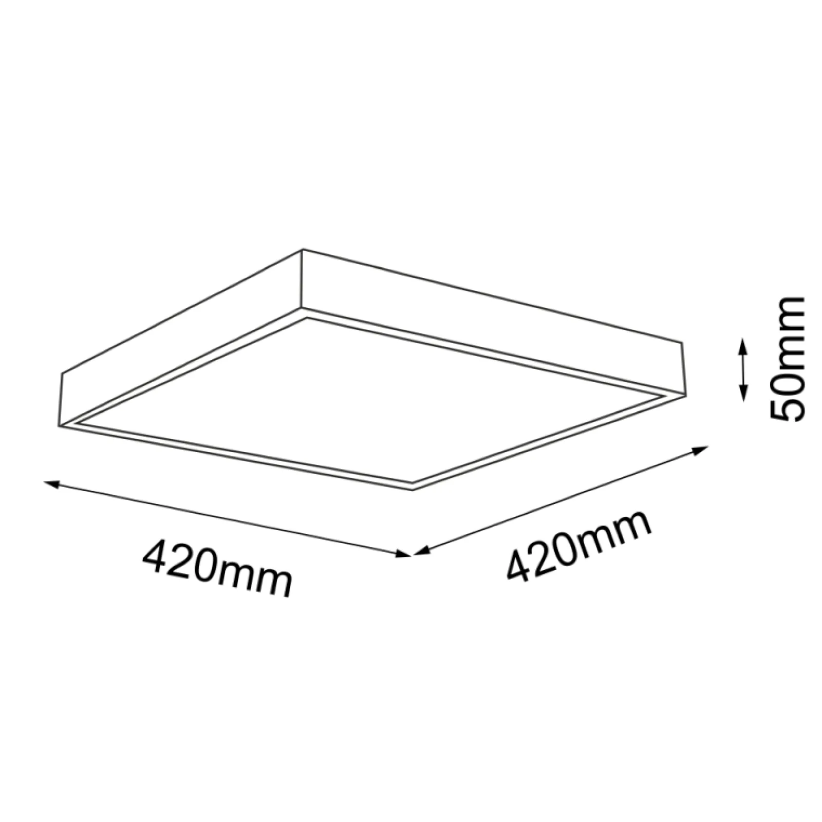 Sklep Kaja Geometryczna lampa sufitowa LED 42x42cm 3000K ANT 1151 NOMI | Kaja* Plafony Nowoczesne|Lampy Led