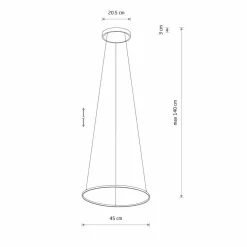 Sklep Kaja Geometryczna lampa wisząca LED 3000K ⌀45cm 10813 CIRCOLO LED | Kaja Sale
