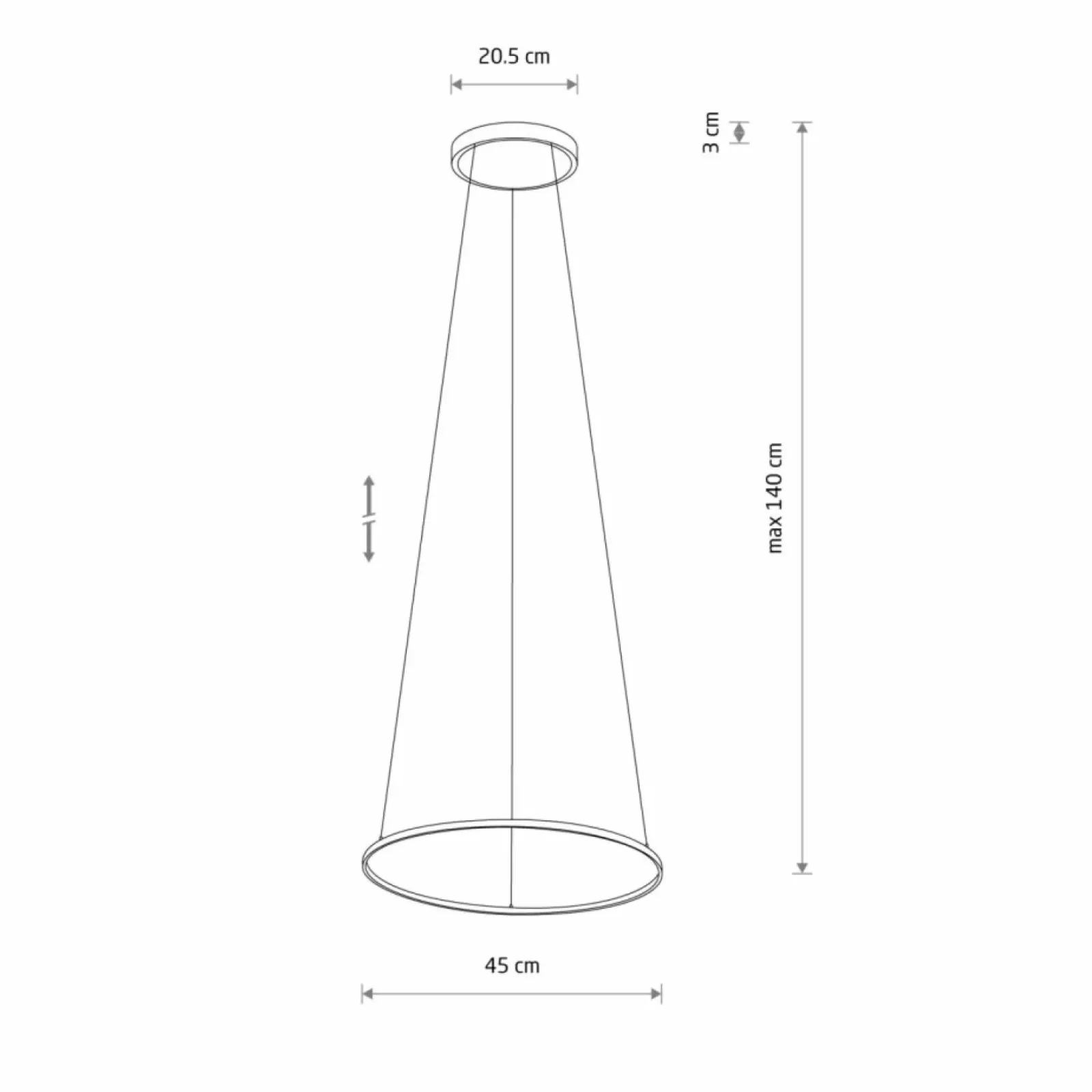 Sklep Kaja Geometryczna lampa wisząca LED 3000K ⌀45cm 10813 CIRCOLO LED | Kaja Sale