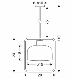 Sklep Kaja Geometryczna lampa wisząca z kloszem 31-26798 ZODIAC | Kaja Sale