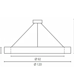 Sklep Kaja Geometryczna lampa wisząca LED ⌀120 67720 TUBUS | Kaja Oświetlenie Shop