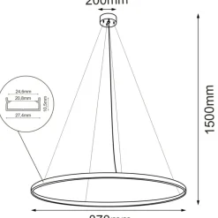 Sklep Kaja Geometryczna lampa wisząca ⌀87cm 3000K ANT 5330 z serii AGA Best Sale