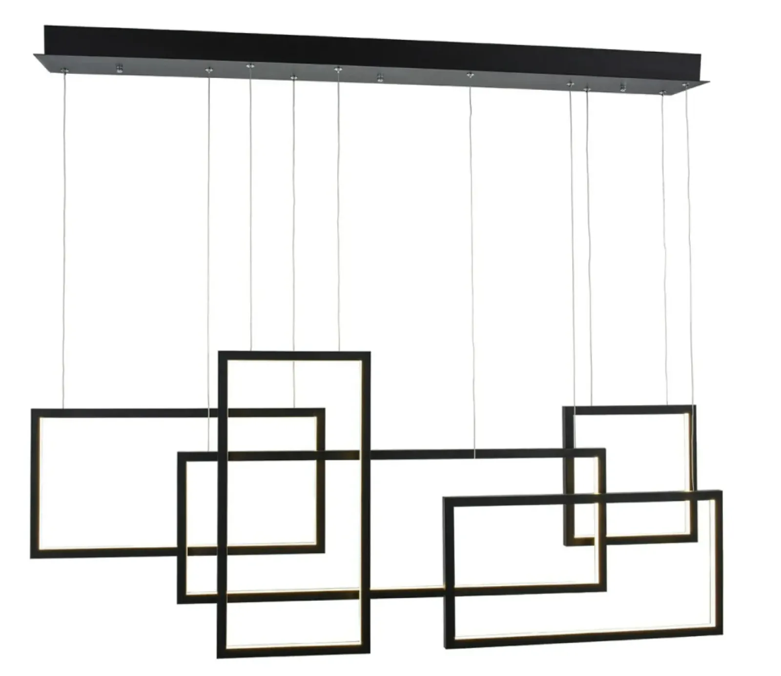 Sklep Kaja Geometryczna lampa wisząca do jadalni loft AZ2850 QUADRATUS | Kaja czarny Best