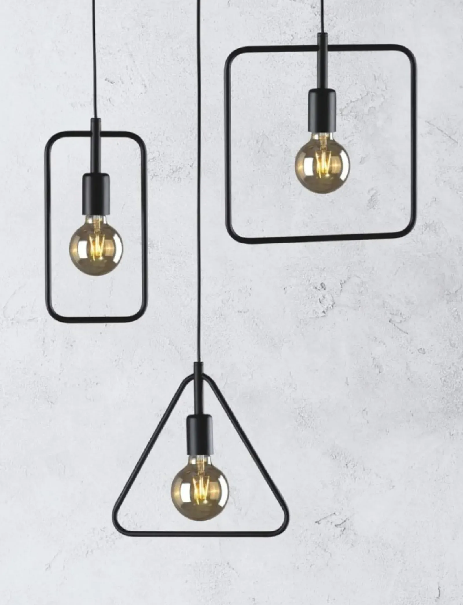 Sklep Kaja Geometryczna lampa wisząca do jadalni K-3830 GEO | Kaja Oświetlenie czarny Sale