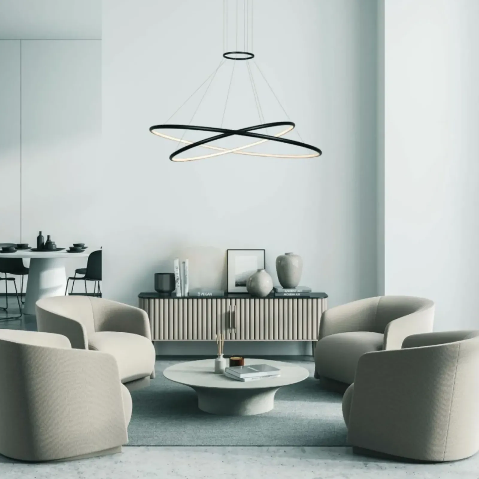Sklep Kaja Geometryczna lampa wisząca LED LP-940/2P 4BK HALIFAX | Kaja Clearance