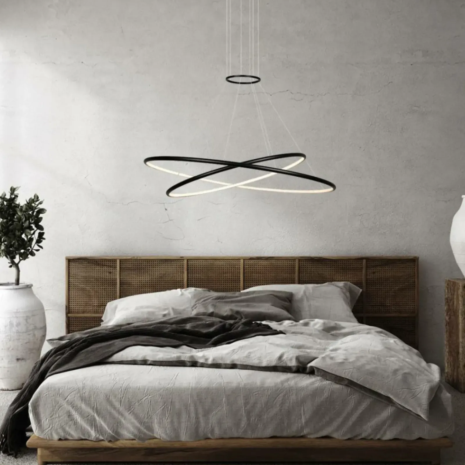 Sklep Kaja Geometryczna lampa wisząca LED LP-940/2P 4BK HALIFAX | Kaja Clearance