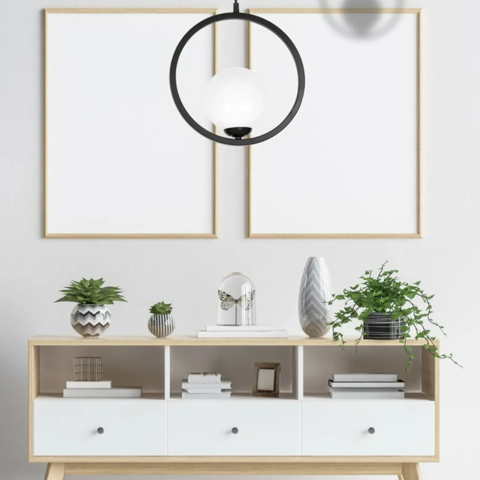 Sklep Kaja Geometryczna lampa wisząca z białym kloszem MLP5593 BOSTON | Kaja Best Sale