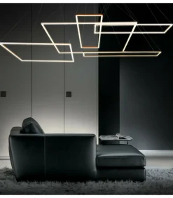 Sklep Kaja Geometryczna, ledowa lampa wisząca ramka 67027 AKIRA | Kaja Best