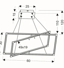 Sklep Kaja Geometryczna, ledowa lampa wisząca A0033-320 KSEROS | Kaja Oświetlenie Store
