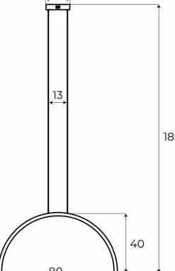 Sklep Kaja Geometryczna, ledowa lampa wisząca MX P0521 TRIO ARC | Kaja Clearance