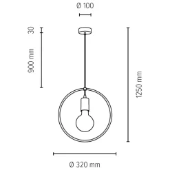 Sklep Kaja Geometryczna, okrągła lampa bez klosza 1650174 CARSTEN | Kaja Clearance