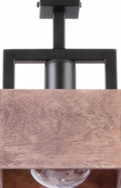 Sklep Kaja Geometryczna oprawa sufitowa z dodatkiem drewna SIG 31744 DAKOTA Outlet