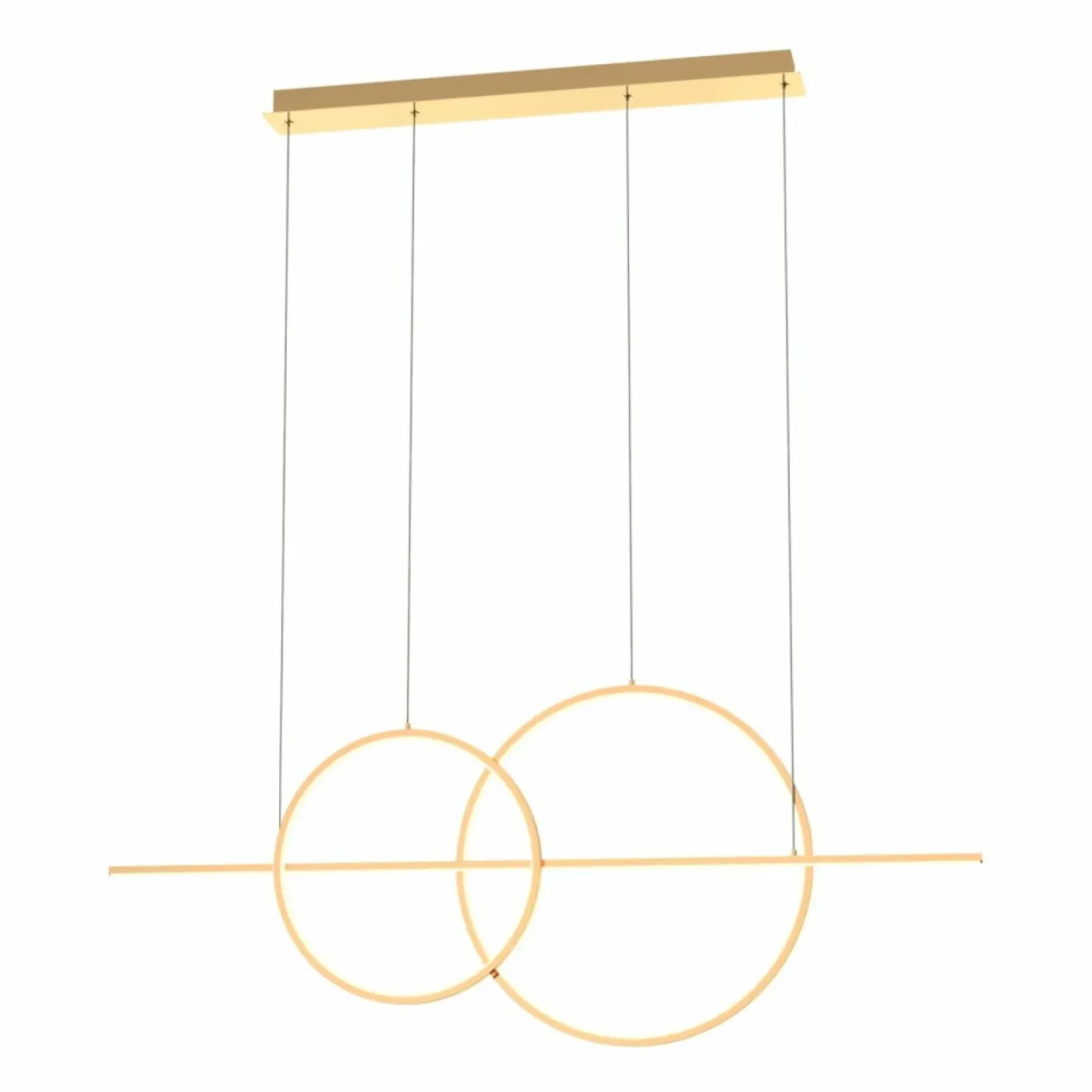Sklep Kaja Geometryczna, złota, ledowa lampa wisząca MD7358-2A-3GT CHOLET | Kaja Outlet