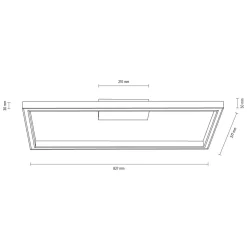 Sklep Kaja Geometryczny plafon LED wykonany z drewna 9141174 RAMME | Kaja* Plafony Nowoczesne|Lampy Led
