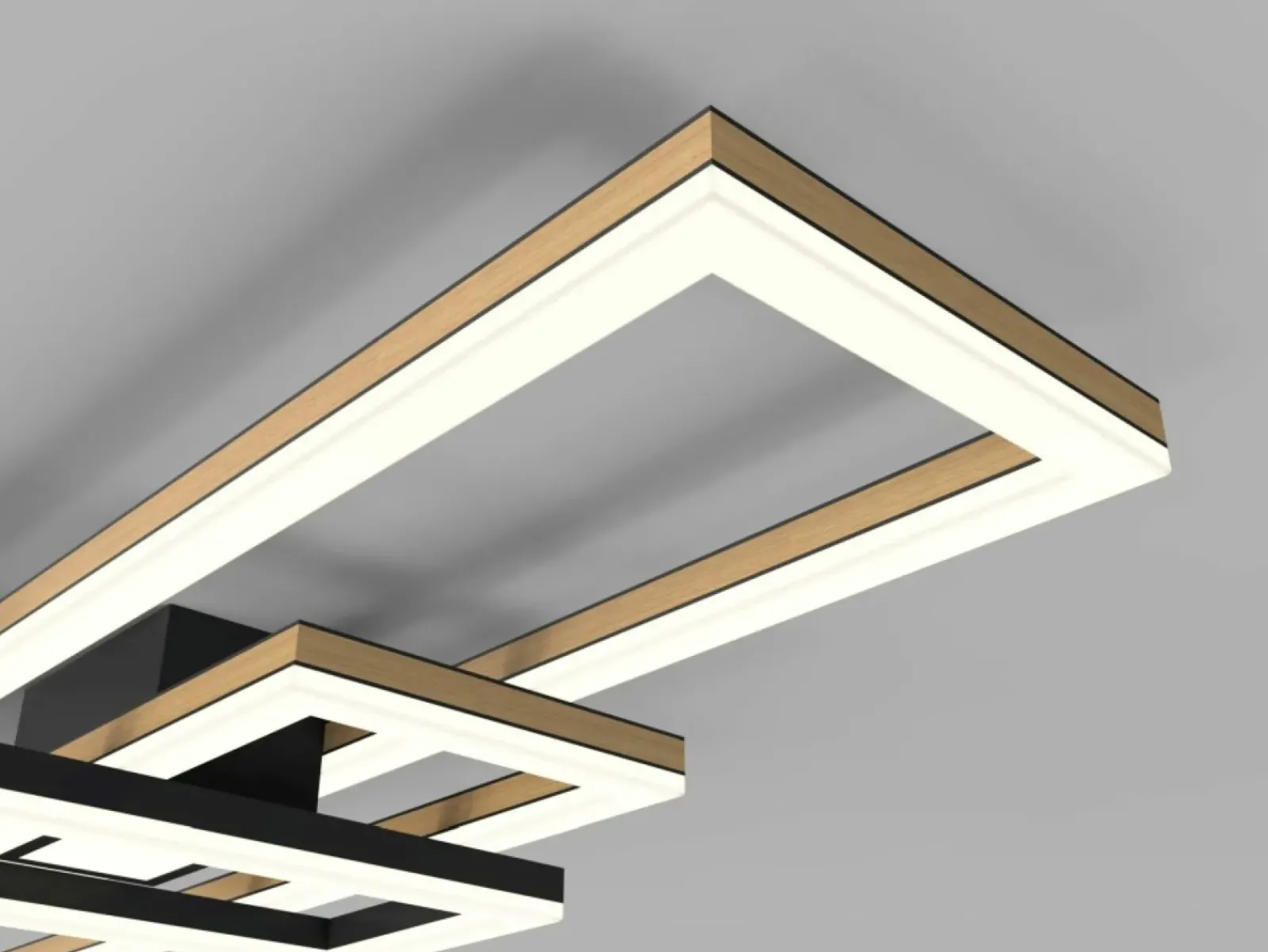 Sklep Kaja Geometryczny plafon LED w stylu rustykalnym WF 9022-306 MATERA | Kaja* Lampy Led|Plafony Nowoczesne