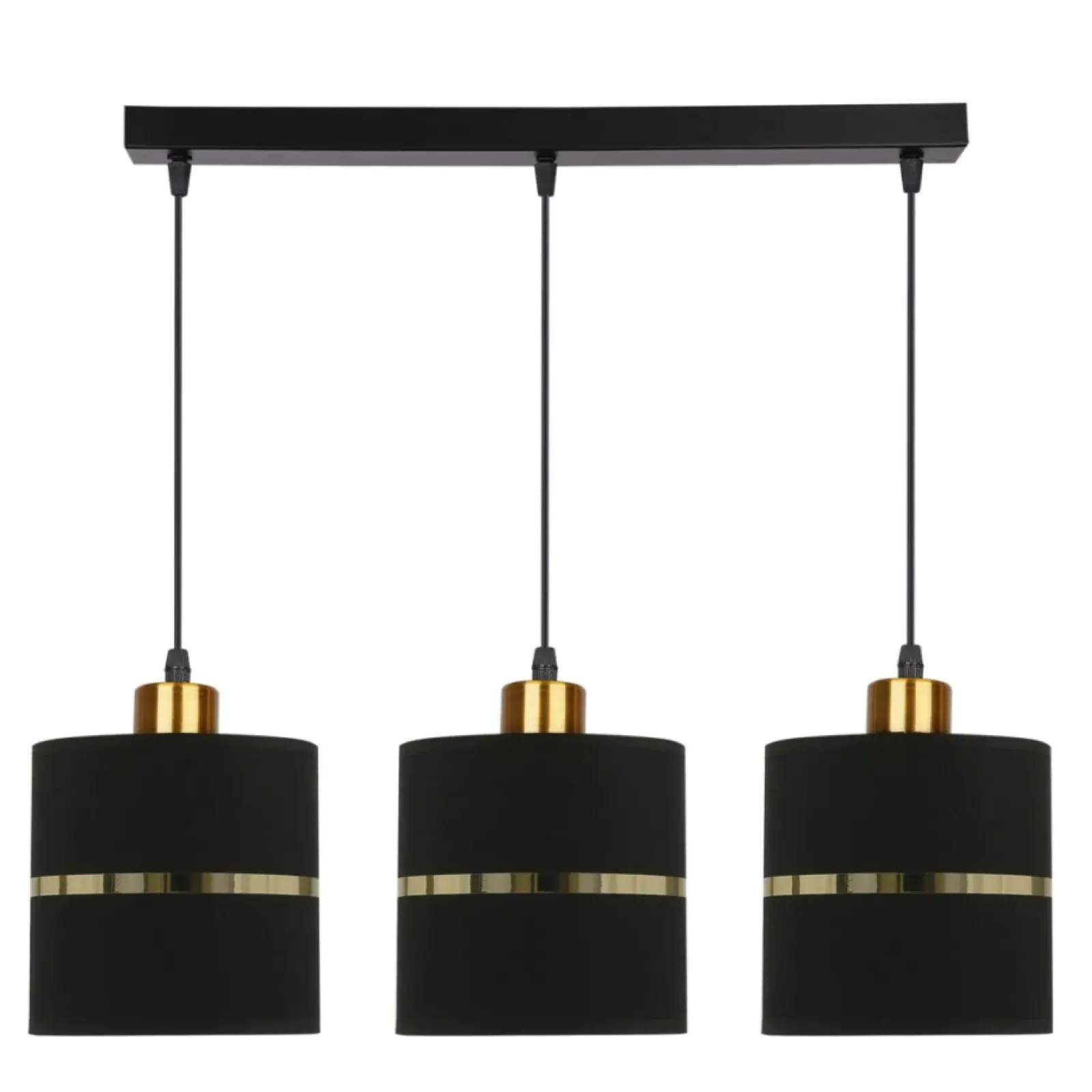Sklep Kaja Glamour lampa wisząca na listwie, czarno-złota 33-17451 z serii ASSAM Online