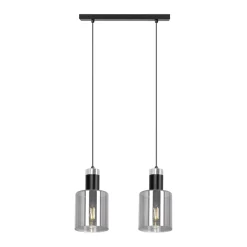 Sklep Kaja Grafitowa lampa wisząca, dwa szklane klosze K-5251 z serii BRUS Clearance