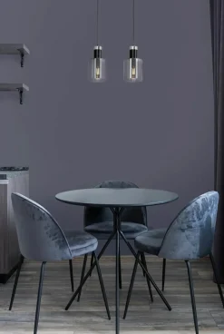 Sklep Kaja Grafitowa lampa wisząca, dwa szklane klosze K-5251 z serii BRUS Clearance