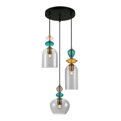 Sklep Kaja Grafitowa lampa wisząca, ozdobna PND-30263-3A-BRO-SG z serii BUSCO Hot