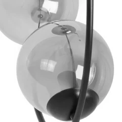 Sklep Kaja Grafitowa lampa wisząca, pionowy okrąg z kloszami K-5113 z serii DAVOS New