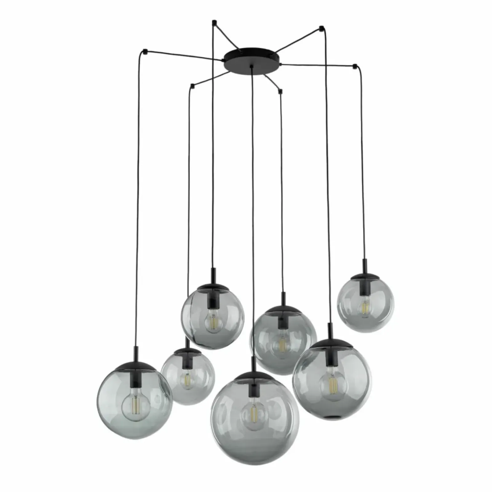 Sklep Kaja Grafitowe, szklane klosze na zwisach TK 5385 ESME GRAPHITE | Kaja Cheap